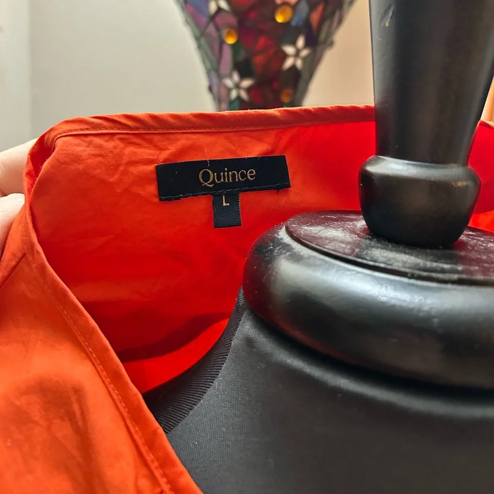 Quince large worn once Orange Short Dress with pockets! - Picture 5 of 6